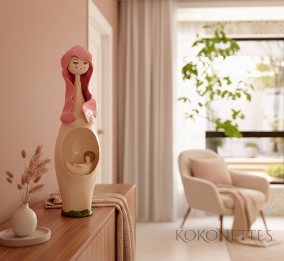 Kokonette Maternité Alba - Cadeau naissance unique avec compartiment secret message bébé - Art toy collection française