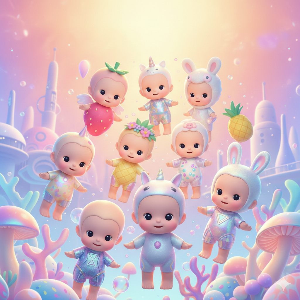 Figurines Sonny Angel kawaii japonaises en blind box comparées aux art dolls Kokonettes françaises