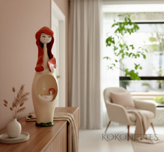 Kokonette Alba Maternité - Poupée enceinte art doll cadeau grossesse symbolique - Création française édition limitée
