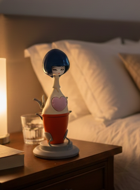 Kokonette La Mystique Rebecca - Art doll contemporaine avec compartiment secret pour message - Création française édition limitée
