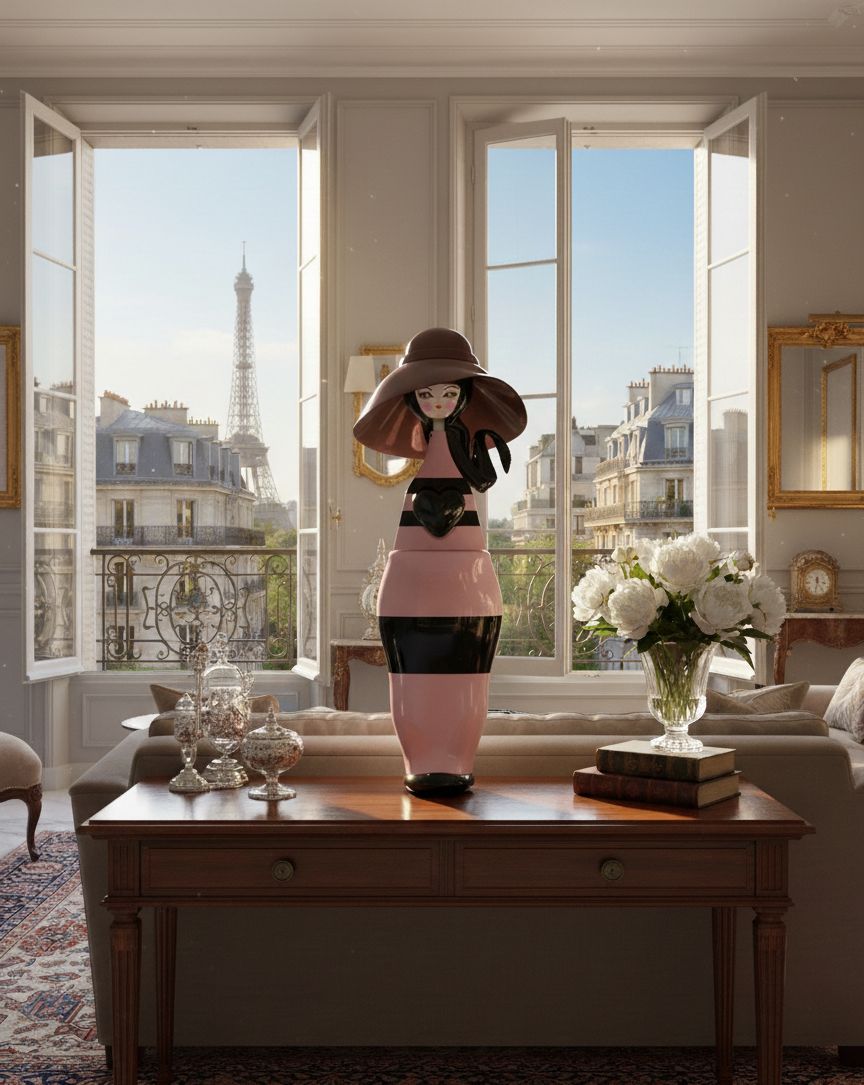  "Sophie vue arrière Kokonette élégance parisienne poupée collection numérotée design français artisanal premium"