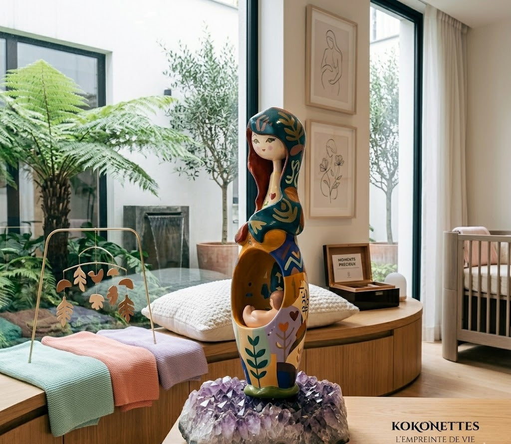 Kokonette Alba – Poupée de collection maternité avec compartiment secret, édition limitée
