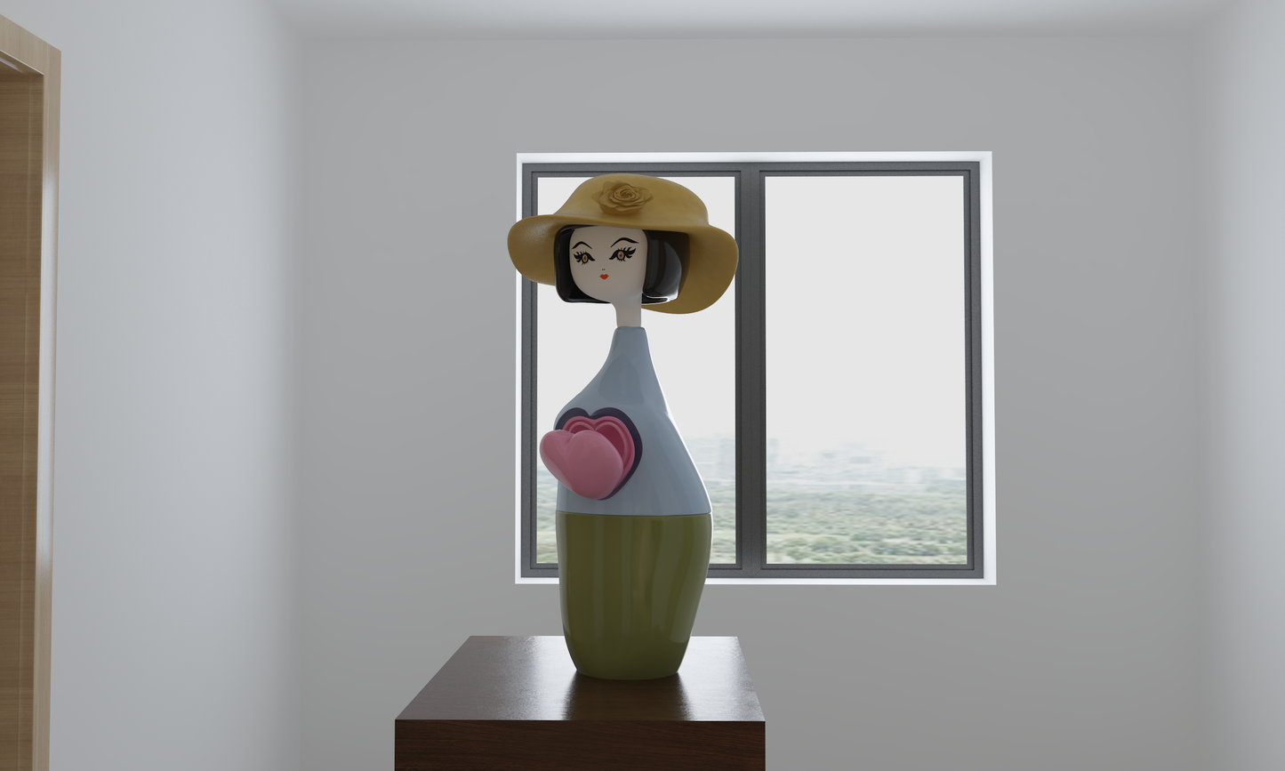 kokonette KOKESHI ouverte avec bijou ou message secret poupée décoration originale